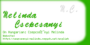 melinda csepcsanyi business card